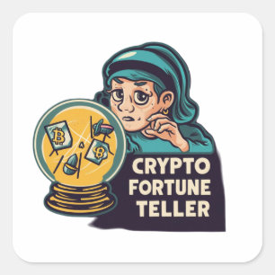 Sticker Carré Vendeur Crypto Fortune