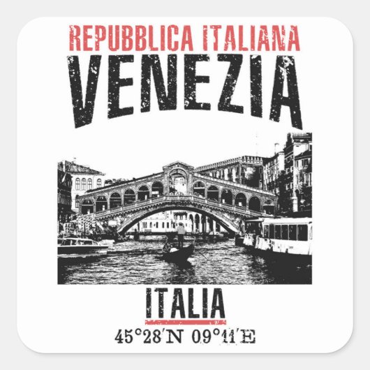 Sticker Carré Vénétie (Devant)