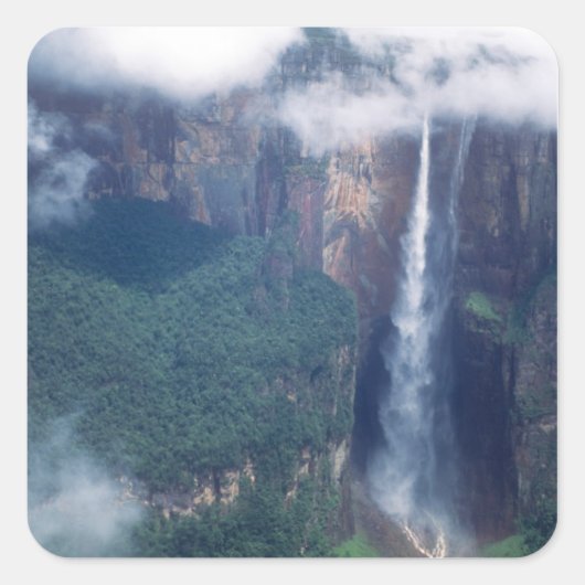 Sticker Carré Venezuela, Angel Falls, Parc national de Canaima (Devant)