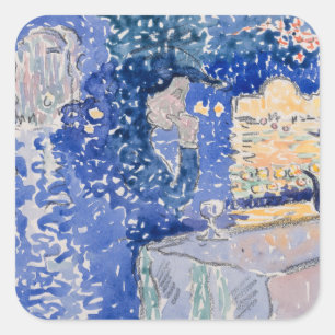 Sticker Carré Venice Night of the Festival of the Speemer