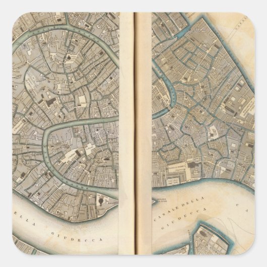 Sticker Carré Venice Venezia Venedig (Devant)