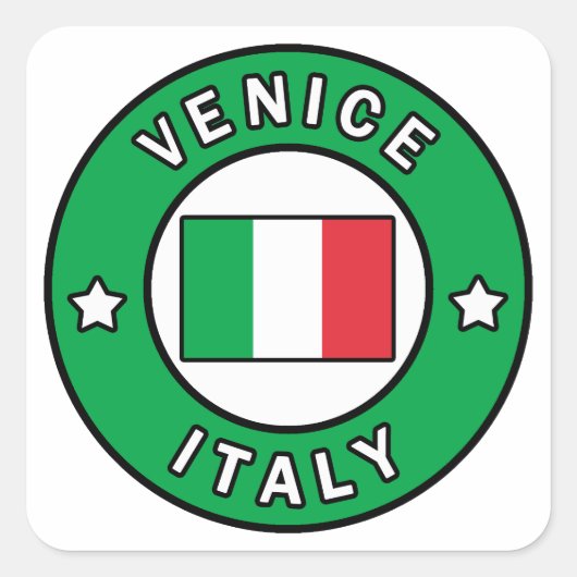 Sticker Carré Venise Italie (Devant)