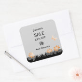 Sticker Carré Vente d'été Faire-part sur les garanties marketing (Enveloppe)