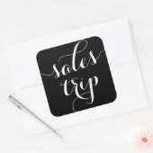 Sticker Carré Vente noir et blanc Voyage mignon Calligraphie mod (Enveloppe)