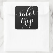 Sticker Carré Vente noir et blanc Voyage mignon Calligraphie mod (Sac)