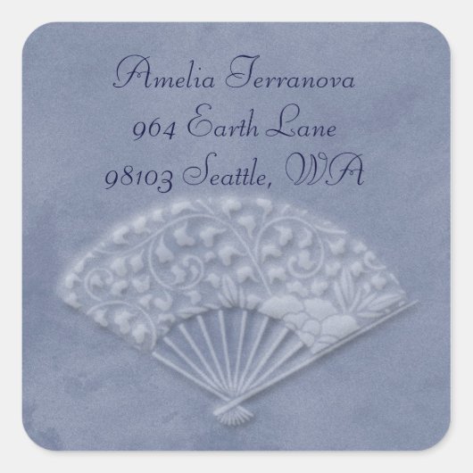 Sticker Carré ventilateur de fleurs (Devant)