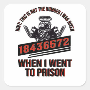 Sticker Carré Ventilateur de moteur V8 Piston 8 Cylindre Mécaniq