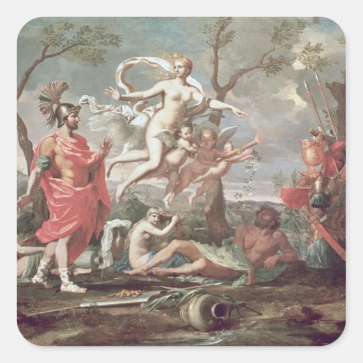 Sticker Carré Venus Arming Aeneas, 1639 (Devant)