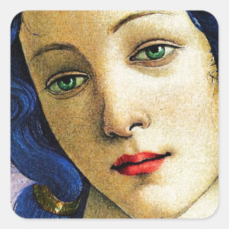 Sticker Carré Vénus En Bleu