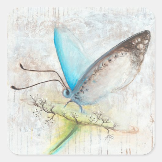 Sticker Carré Verdes bleu (Devant)