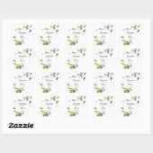 Sticker Carré Verdure Automne Floral Mariage Enveloppe Phoques (Feuille)