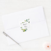 Sticker Carré Verdure Automne Floral Mariage Enveloppe Phoques (Enveloppe)