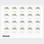 Sticker Carré Verdure, Eucalyptus Feuilles, Boho, Baby shower (Feuille)