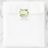 Sticker Carré Verdure Lemony Mariage Merci (Sac)