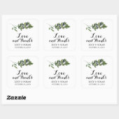 Sticker Carré Verger d'olive aquarelle | Favoriser le Merci (Feuille)