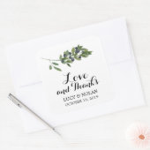 Sticker Carré Verger d'olive aquarelle | Favoriser le Merci (Enveloppe)