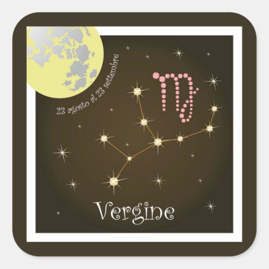 Sticker Carré Vergine 23 agosto al 23 settembre (Devant)