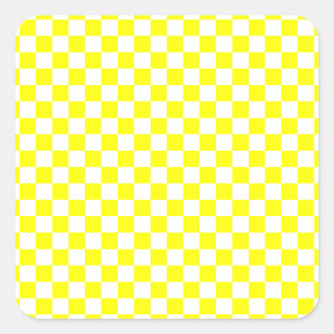 Sticker Carré Vérifié jaune