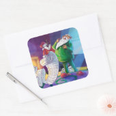 Sticker Carré Vérifier deux fois Père Noël (Enveloppe)