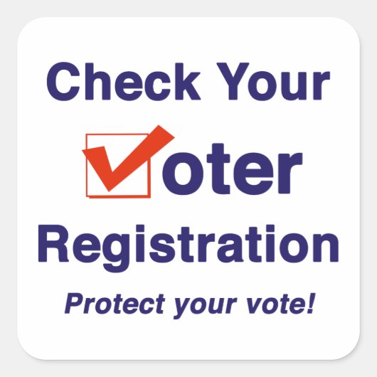 Sticker Carré Vérifier votre inscription électorale 2024 (Devant)