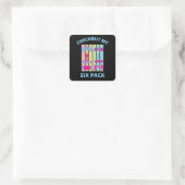 STICKER CARRÉ VÉRIFIEZ MON SIX PACK (Sac)