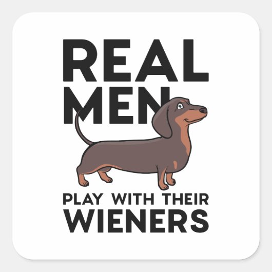 Sticker Carré Véritable Homme Wieners (Devant)