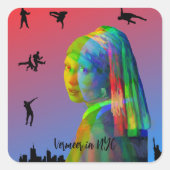 Sticker Carré Vermeer dans NYC (Devant)