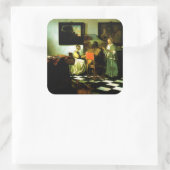 Sticker Carré Vermeer : Le Concert, (Sac)