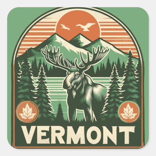 Sticker Carré Vermont (Devant)