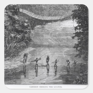 Sticker Carré Verney Lovett Cameron (1844-1894) Traversant le Lu