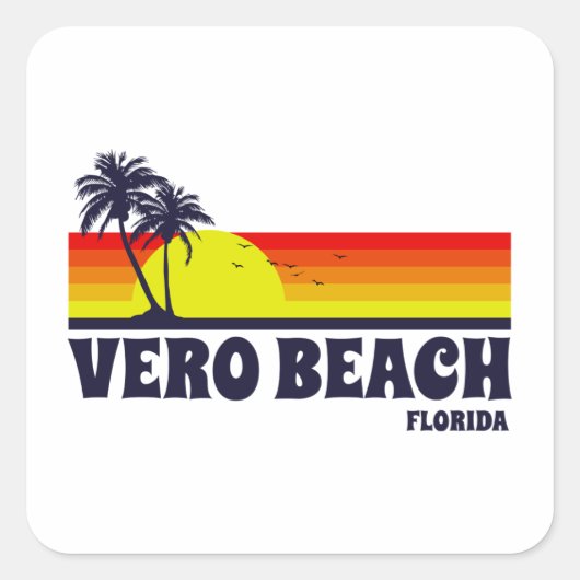 Sticker Carré Vero Beach Floride (Devant)