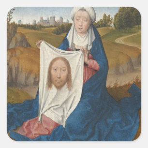 Sticker Carré Veronica de St, c.1470-1475 (huile sur le panneau)