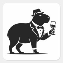 Verre à vin capybara drôle minimaliste moderne