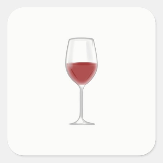 Sticker Carré Verre de vin (Devant)