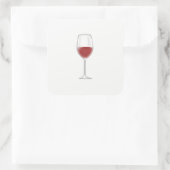 Sticker Carré Verre de vin (Sac)