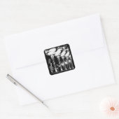 Sticker Carré Verres Champagne (Enveloppe)