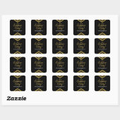 Sticker Carré Versatile Faux Gold Chevron C'est une fête surpris (Feuille)