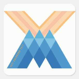 Sticker Carré Version 2017 du Colorado de logo de YetiMen