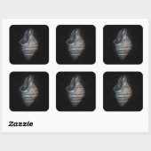Sticker Carré Version couleur Shells No 6 (Feuille)