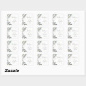 Sticker Carré Vert Aquarelle Eucalyptus Mariage Carré Stic (Feuille)