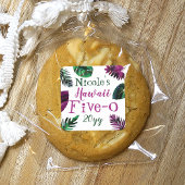 Sticker Carré Vert, Berry Feuilles rose Hawaii 5-0 50e anniversa