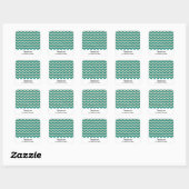 Sticker Carré Vert Chevron (Feuille)