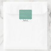 Sticker Carré Vert Chevron (Sac)
