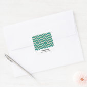 Sticker Carré Vert Chevron (Enveloppe)