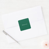 Sticker Carré Vert foncé avec texte blanc, (Enveloppe)