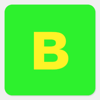 Sticker Carré Vert néon Elegant Couleur Jaune Mode tendance