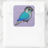 Sticker Carré Vert turquoise Conure (Sac)