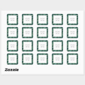 Sticker Carré Vert verdoyant moderne / Phoques Mariages vert fon (Feuille)