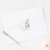 Sticker Carré Vêtements Bébé mignons Essentials Baby shower Garç (Enveloppe)