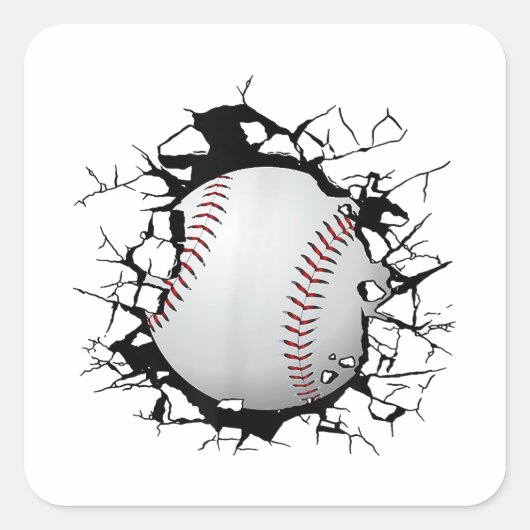 Sticker Carré Vêtements de baseball - Baseball (Devant)